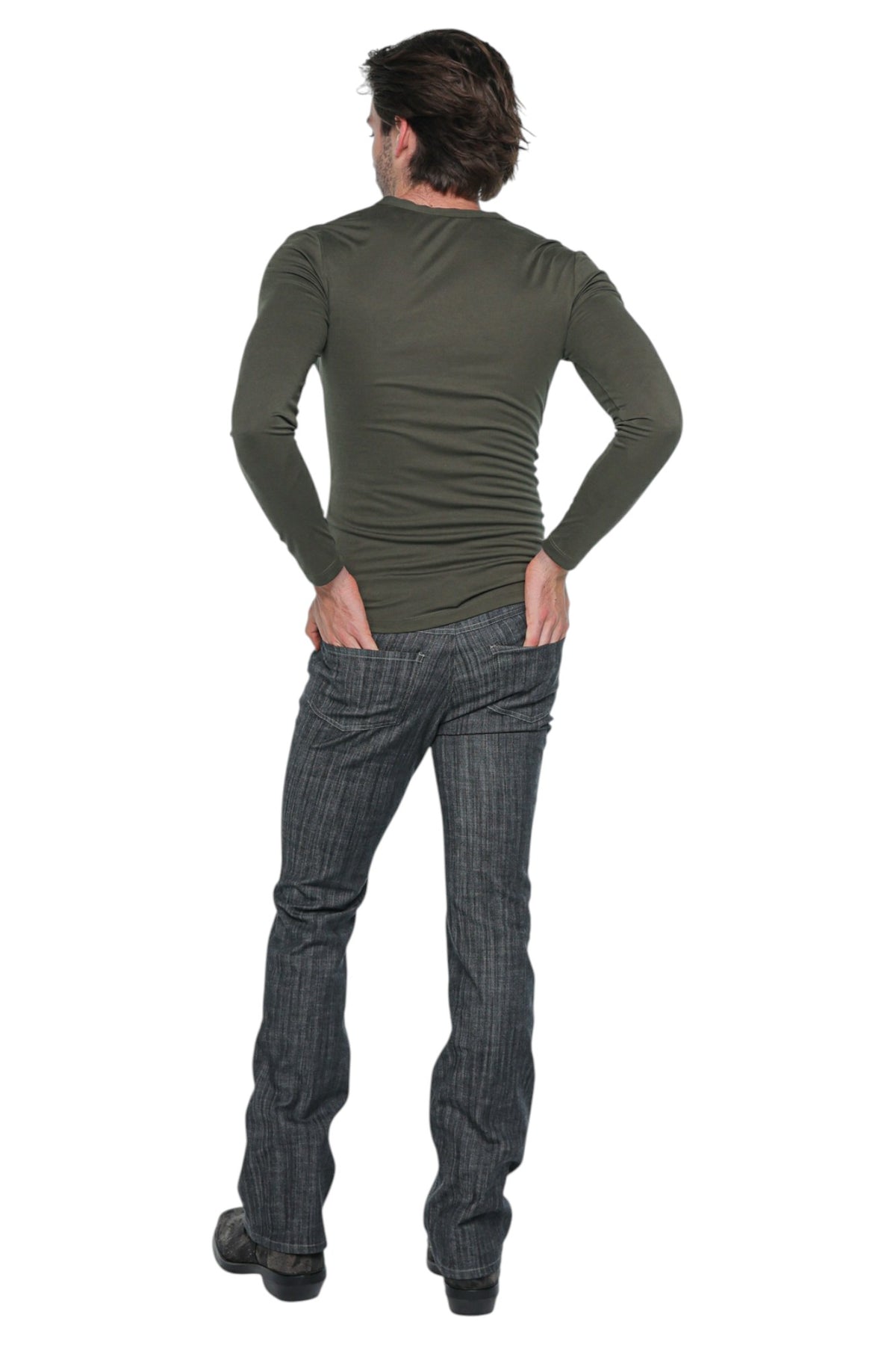 Open Neck Cardigan Muted Olive