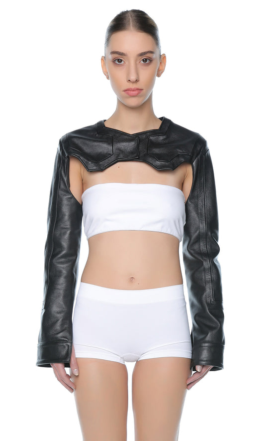 LEATHER BOLERO