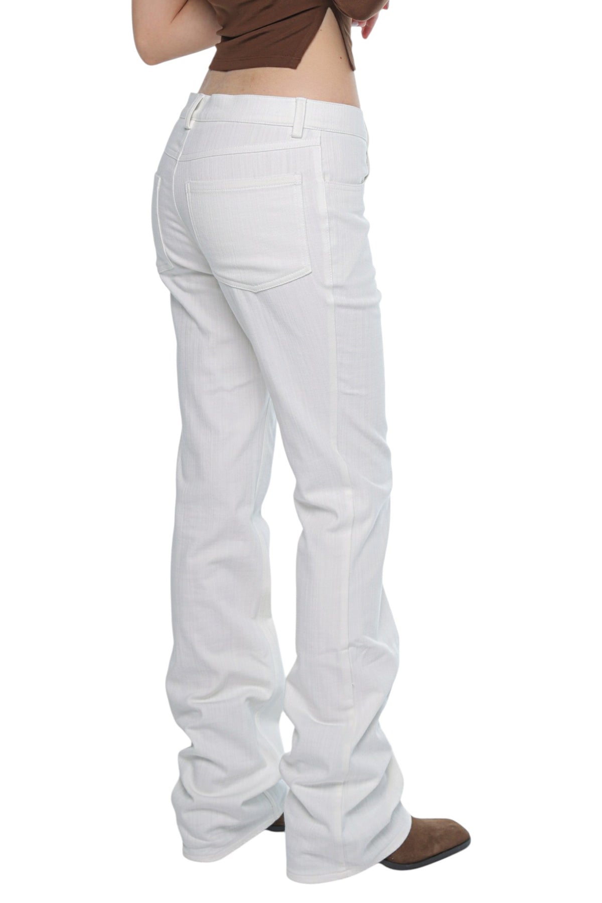 Women Bootcut Denim Frost White