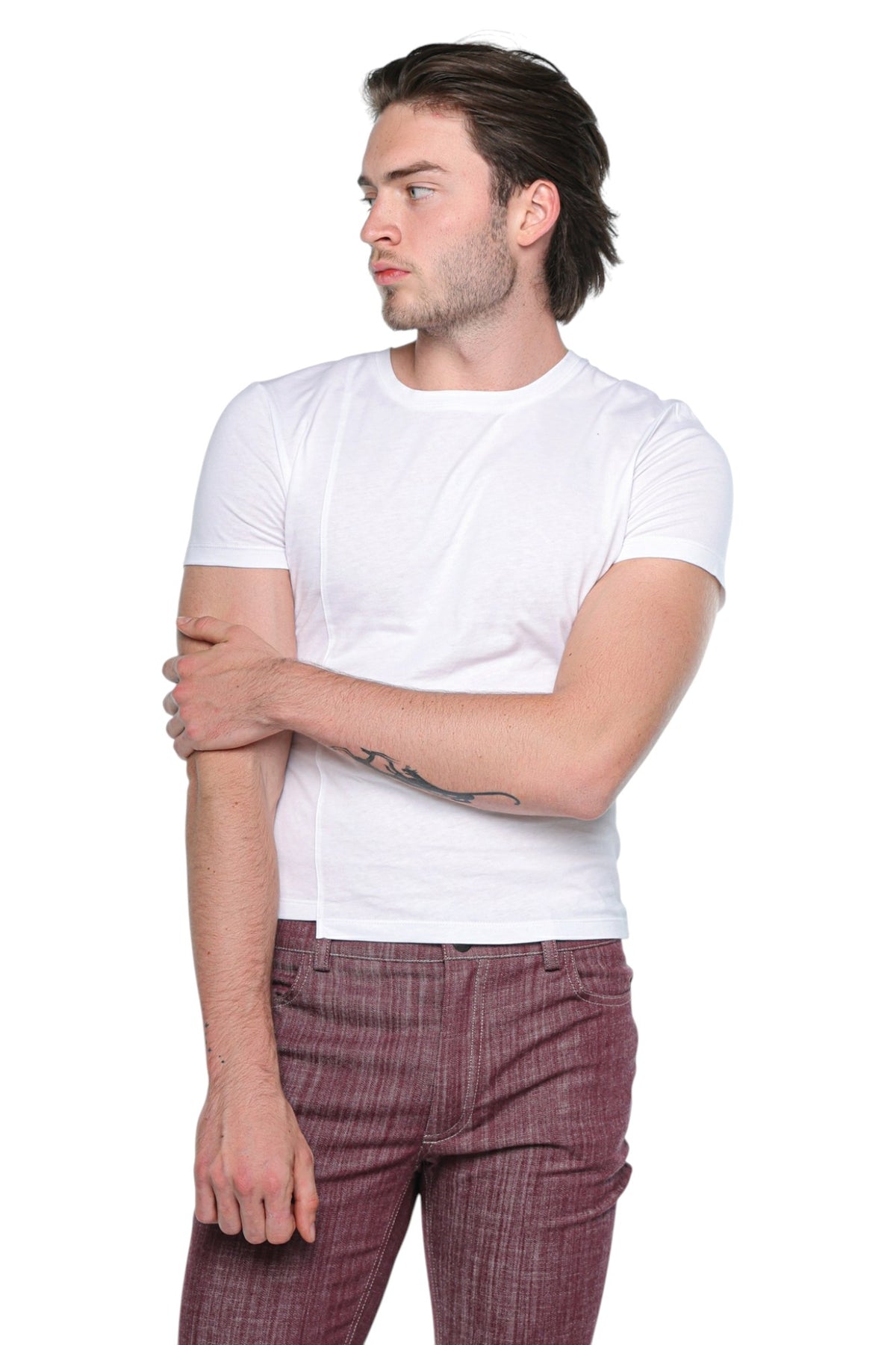 Extended Front Tee White
