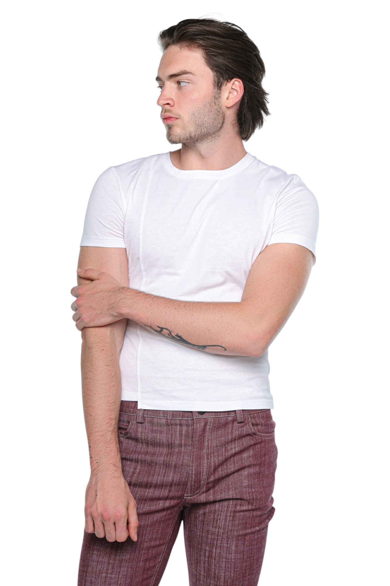 Extended Front Tee White