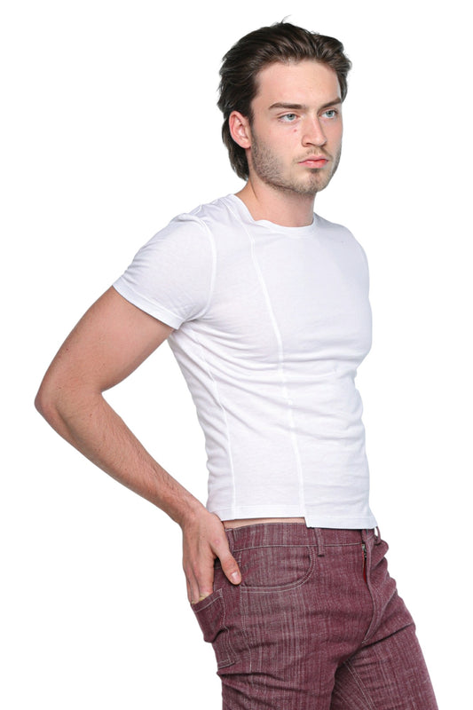 Extended Front Tee White