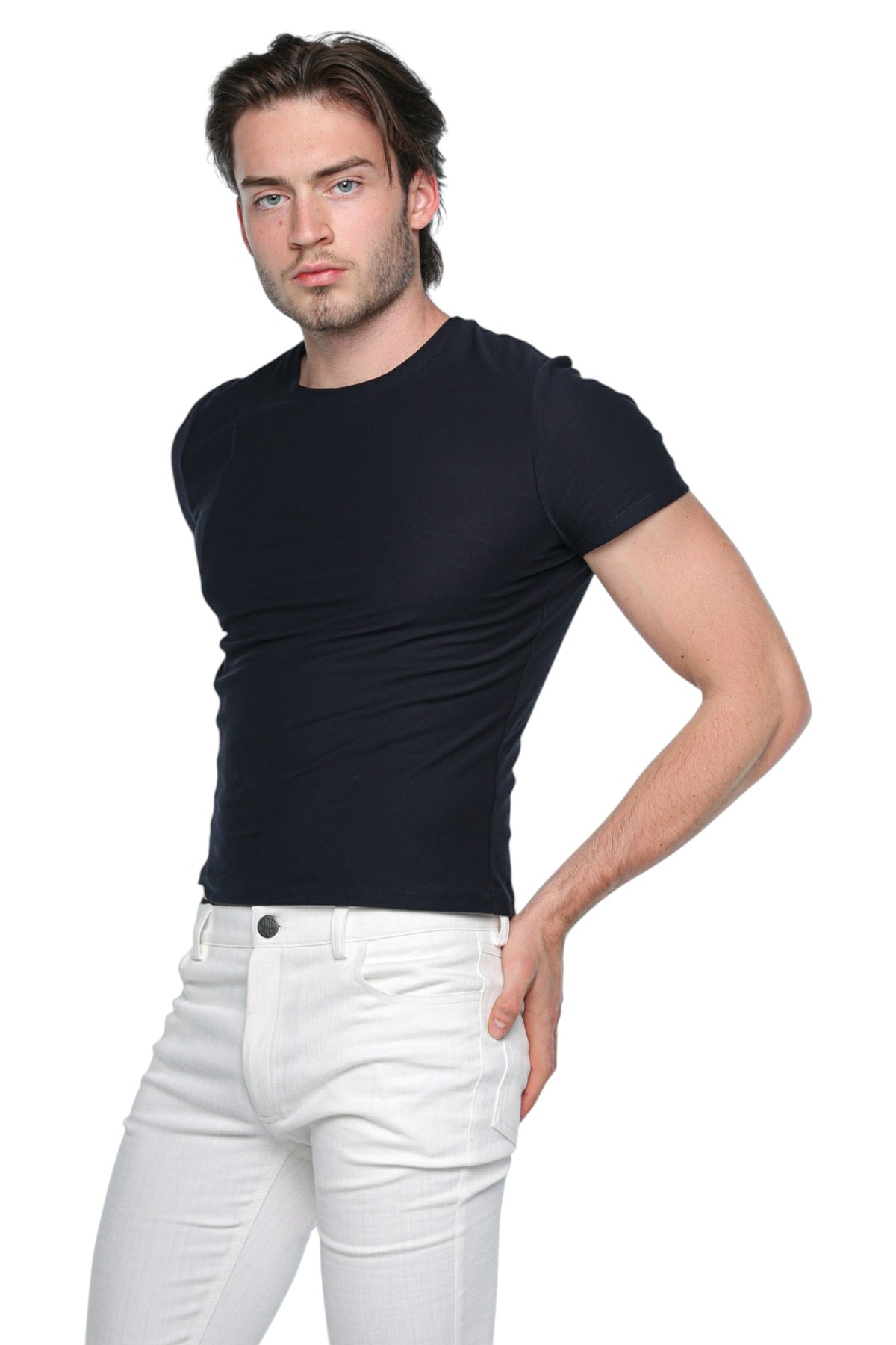 Extended Front Tee Navy