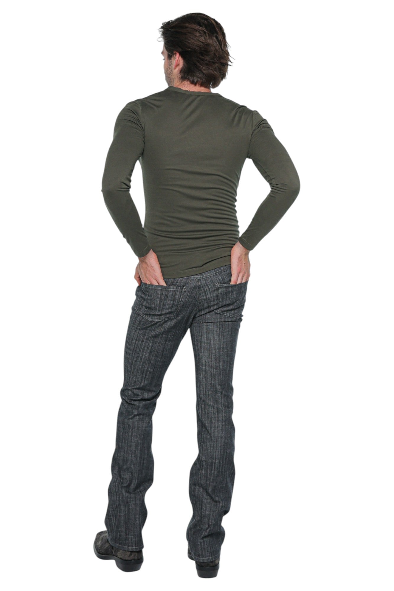 Open Neck Cardigan Muted Olive