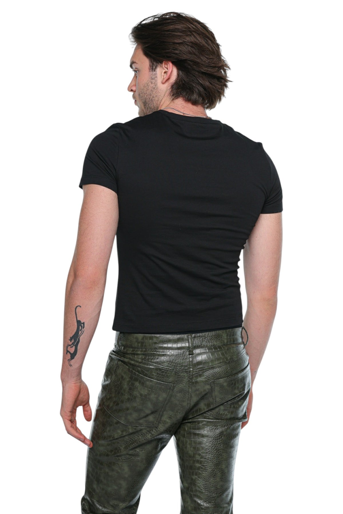 Extended Front Tee Black