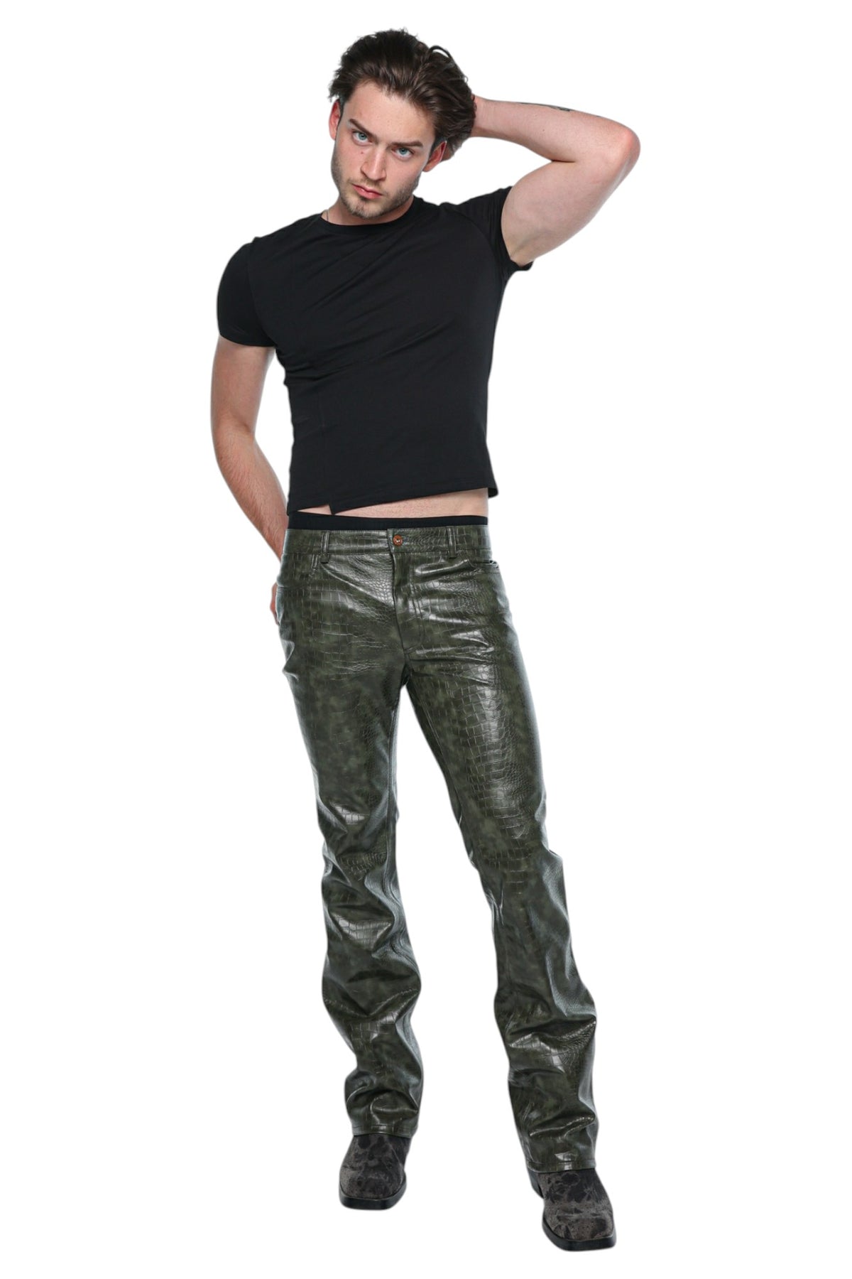 Extended Front Tee Black