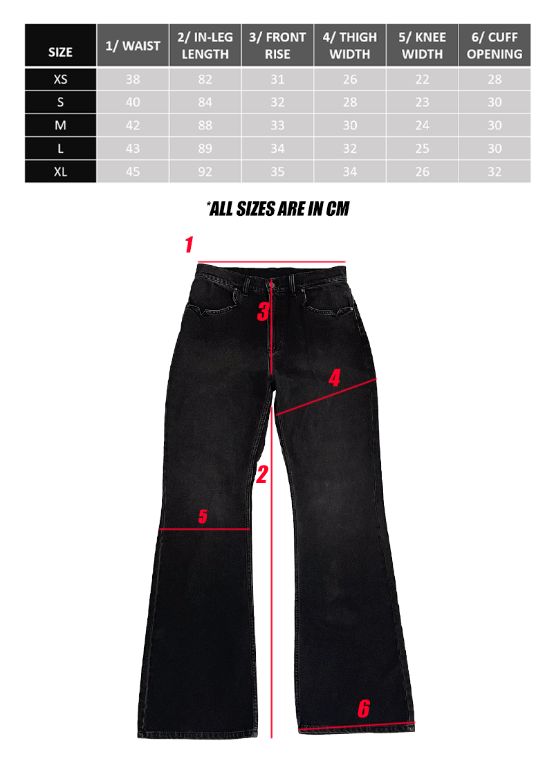 CTK BLACK FLARED JEANS